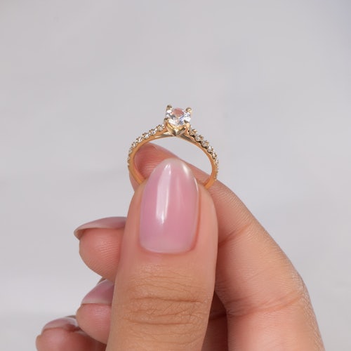 Pierścionek zaręczynowy Share Your Love: złoty, diament